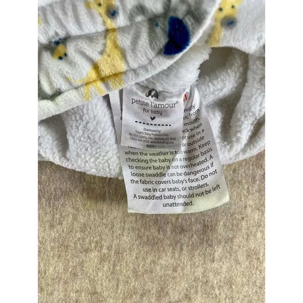 Petite L'Amour Baby Swaddle Sleep Sack with Animal Print